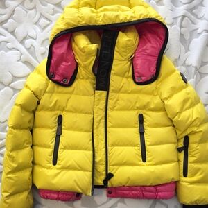 Moncler Yellow and Pink Puffer Jacket